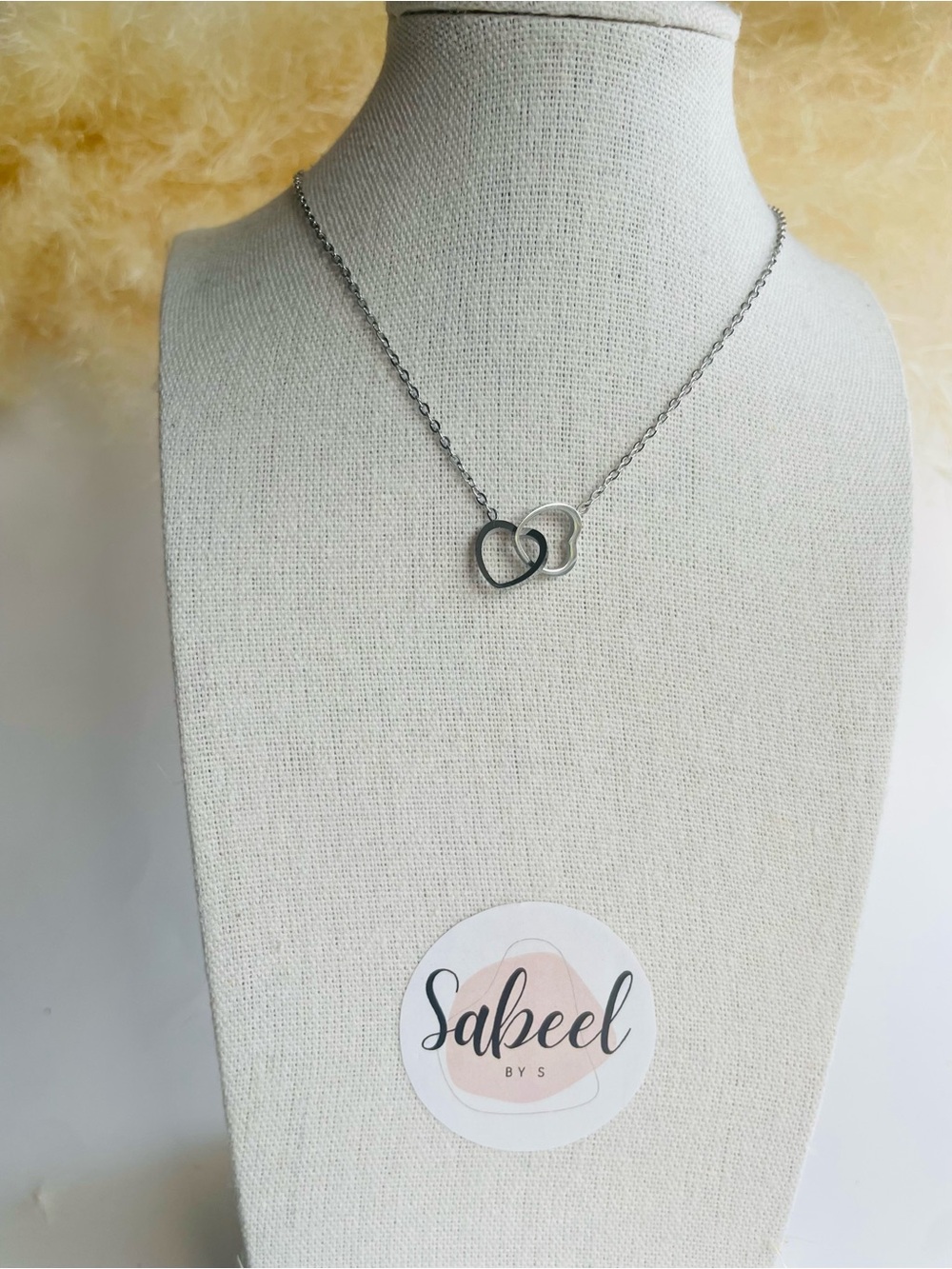 Collier Double Cœur Entrelacé Acier Inoxydable | Interlocking Heart Necklace